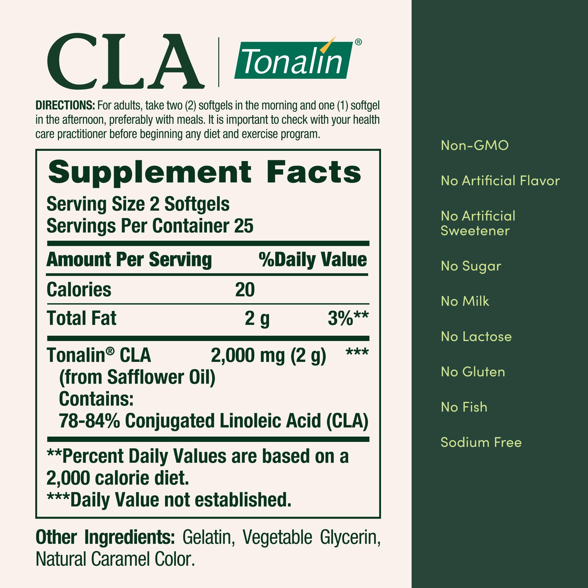 Nature's Bounty Tonalin 1000mg bottle display suitable for fitness routines.