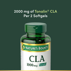 Nature's Bounty Tonalin 1000mg label view with dosage and ingredients.
