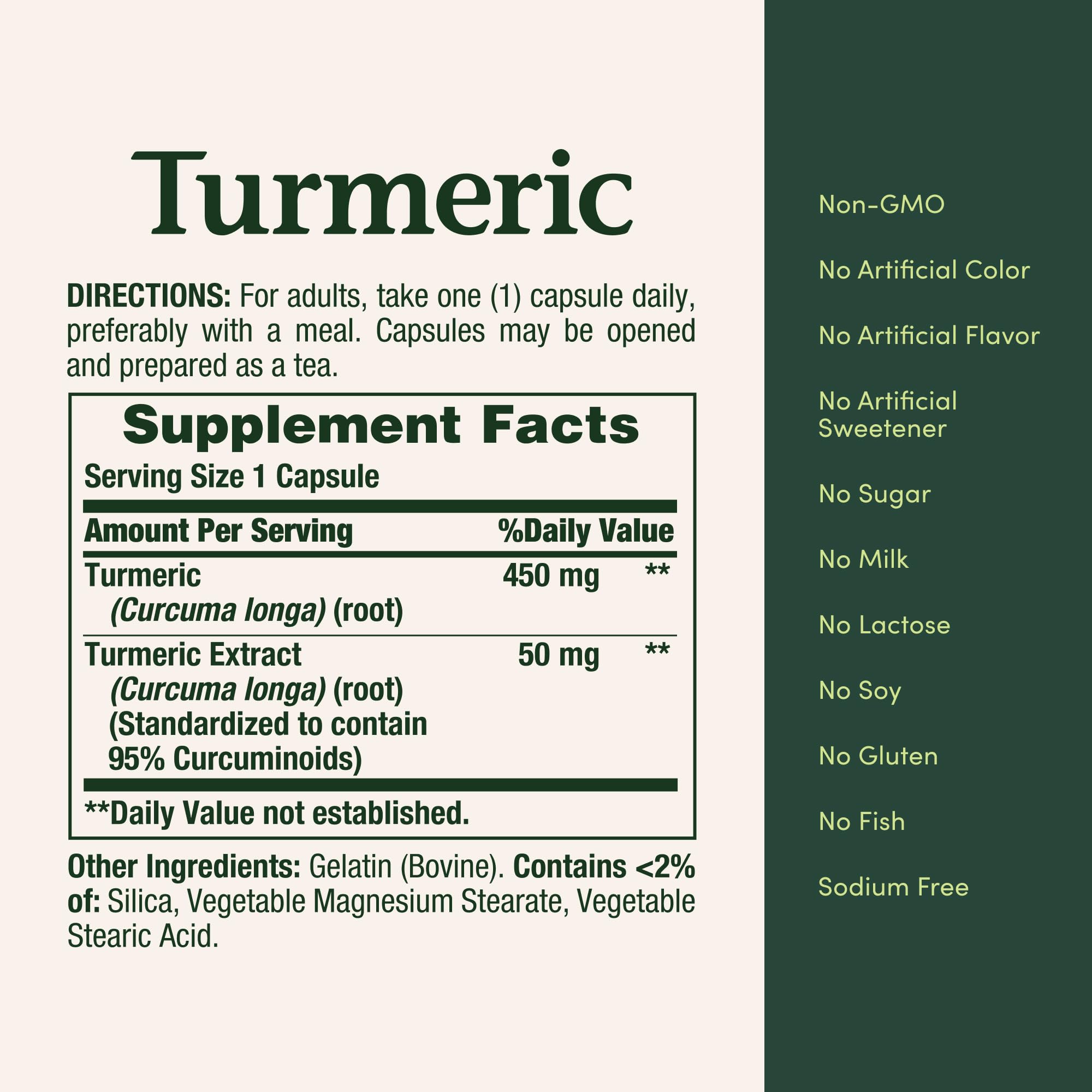 Nature's Bounty Turmeric capsules pouring capsules into hand for a simple daily ritual
