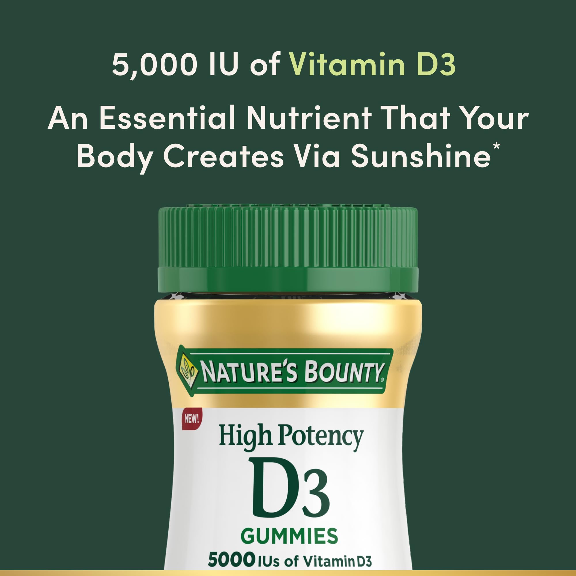 Close-up strawberry-flavor gummies with D3 benefits