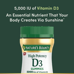 Close-up strawberry-flavor gummies with D3 benefits