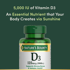 Vitamin D3 bottle on a kitchen counter suggests a simple daily routine.