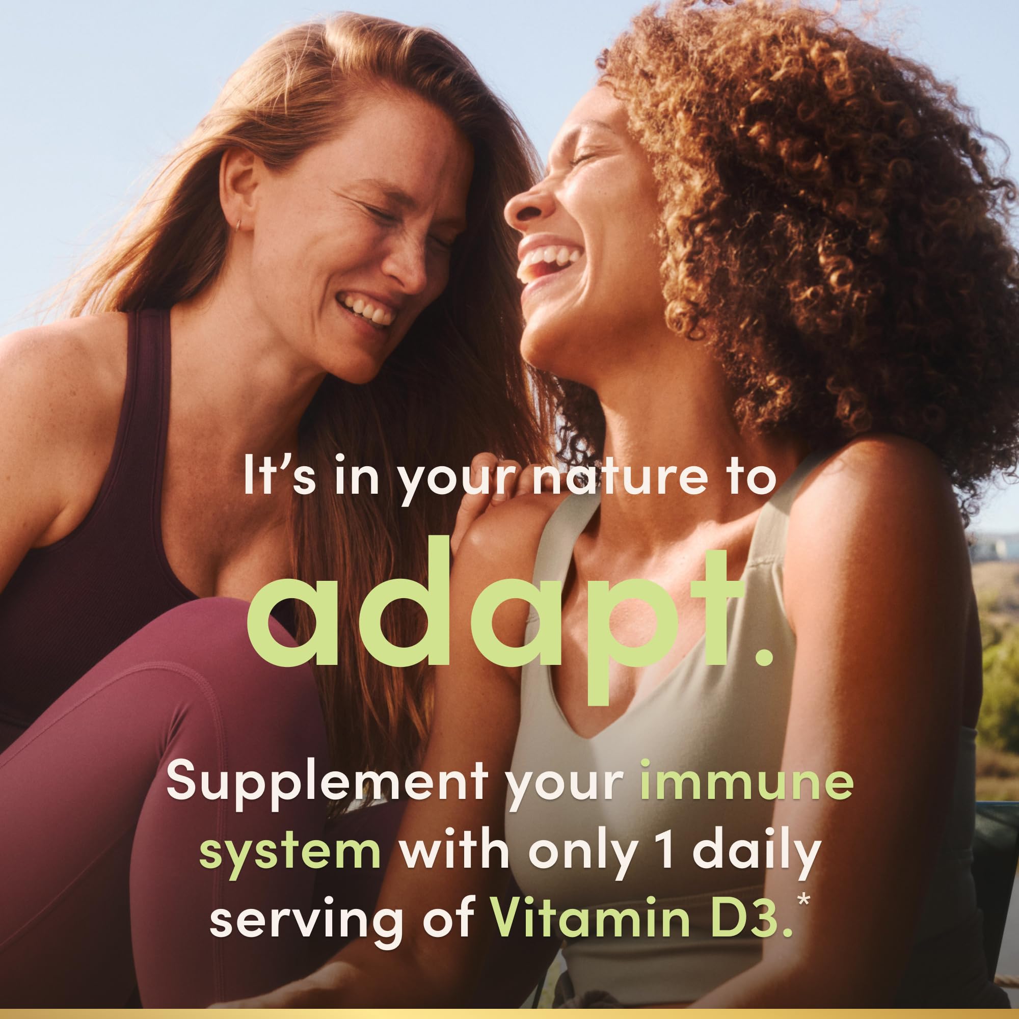 Nature's Bounty Vitamin D3 label close-up showing dosage details.