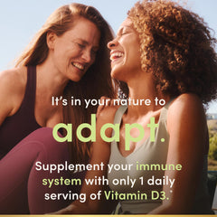 Nature's Bounty Vitamin D3 label close-up showing dosage details.