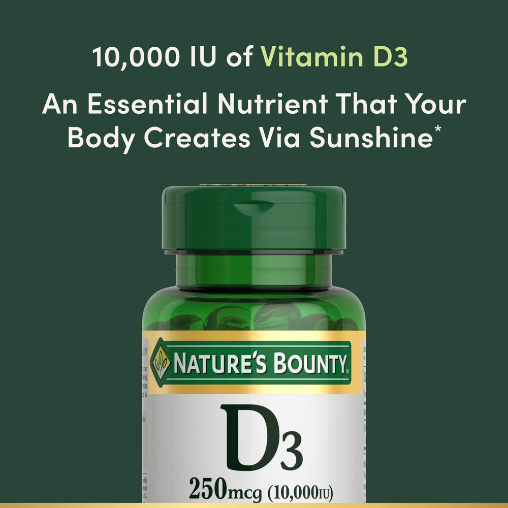 Non-GMO, gluten-free Nature's Bounty Vitamin D3 is a clear daily option.