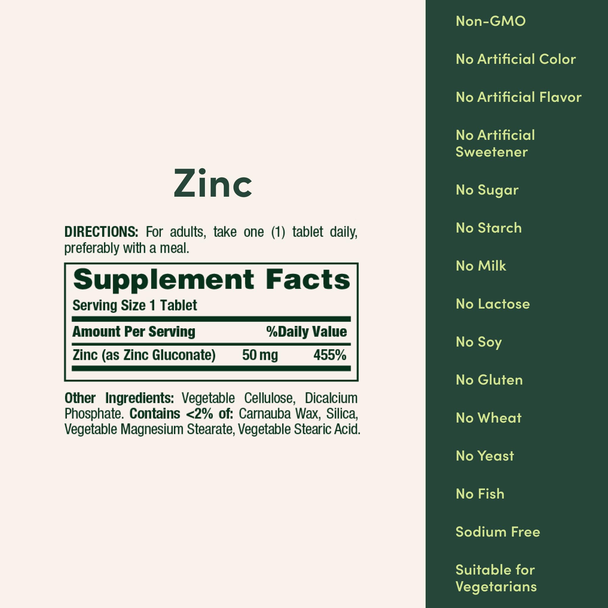 Daily use with Nature’s Bounty Zinc 50mg caplets for a simple routine.