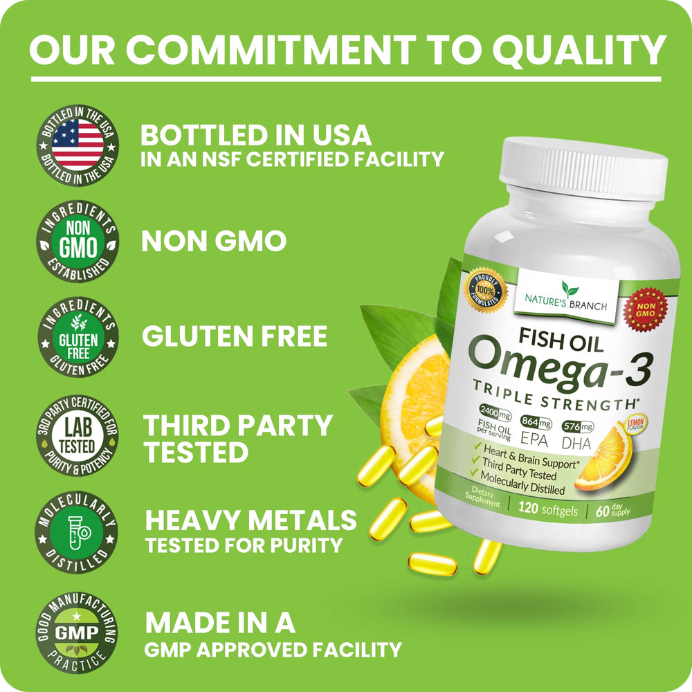 Nature's Branch bottle detail showing non-GMO purity and labeling.