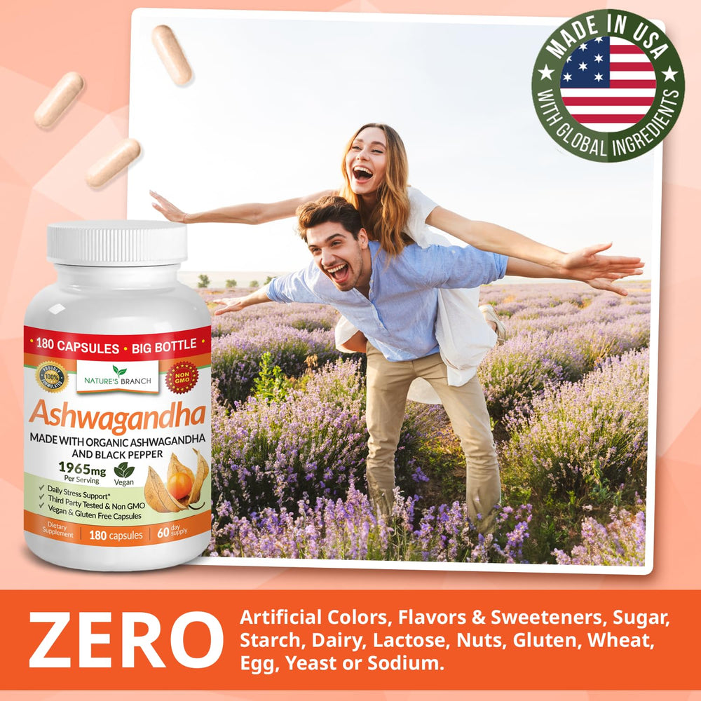 NATURE'S BRANCH daily-use ashwa suggesting simple routine integration.