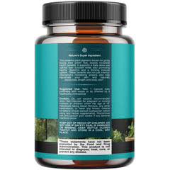 Natures Craft chlorophyll pills closeup highlighting mint and parsley blend.