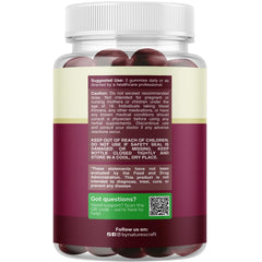 Natures Craft Flow Boosting Beet Root Gummies packaging side view suitable for vegan lifestyles