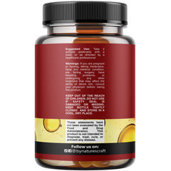Nature's Craft softgels closeup highlights burpless formula for comfortable daily use