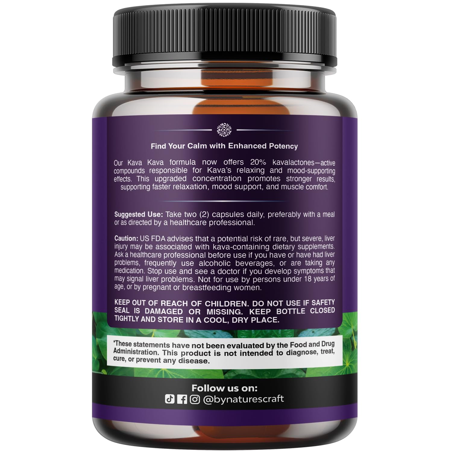 Natures Craft capsules being poured for quick daily stress relief.