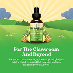 Natures Craft Kids DHA Omega 3 Drops natural fruit flavor image for kids.