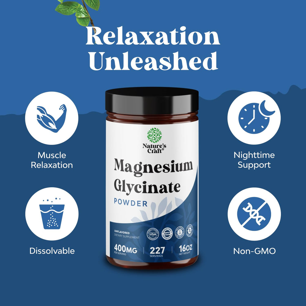 Magnesium glycinate powder dissolving in a smoothie indicates versatile daily use.