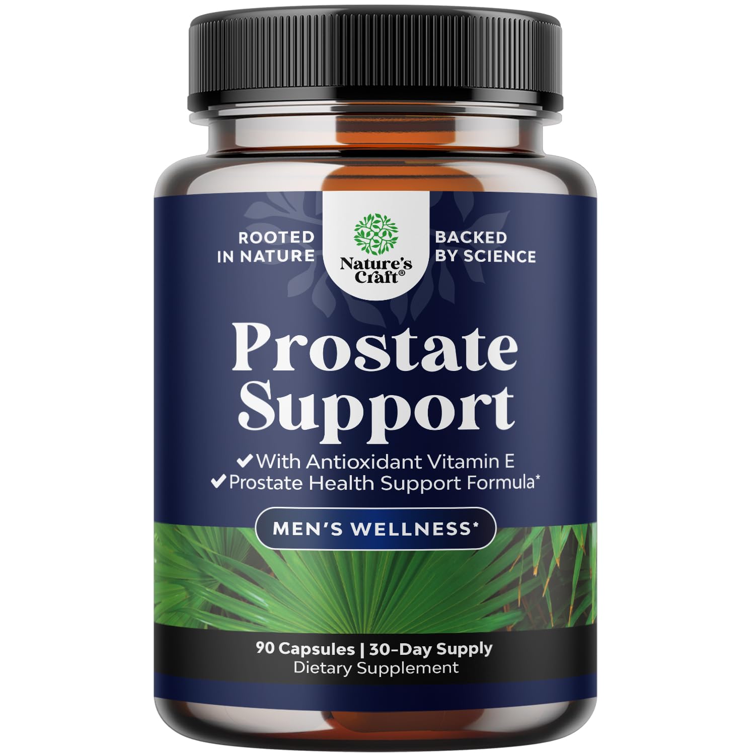 Natures Craft Prostate Supplement bottle front signaling urinary support potential.