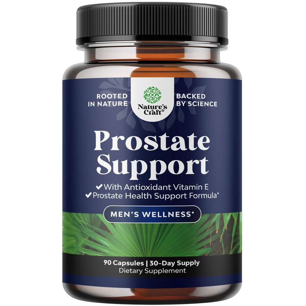 Natures Craft Prostate Supplement bottle front signaling urinary support potential.