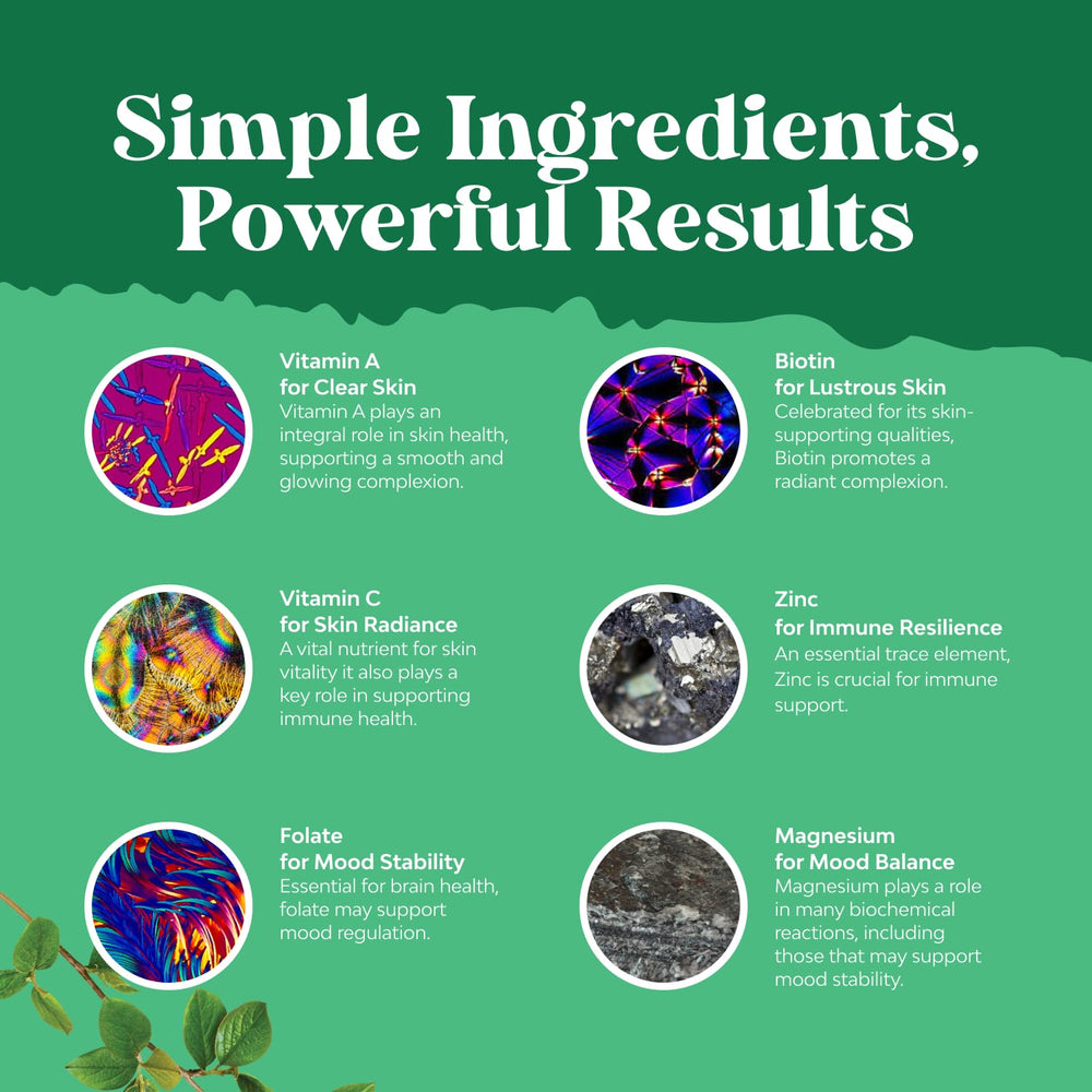 Natures Craft Teen Multivitamin Gummies ingredients panel shows zinc and minerals.