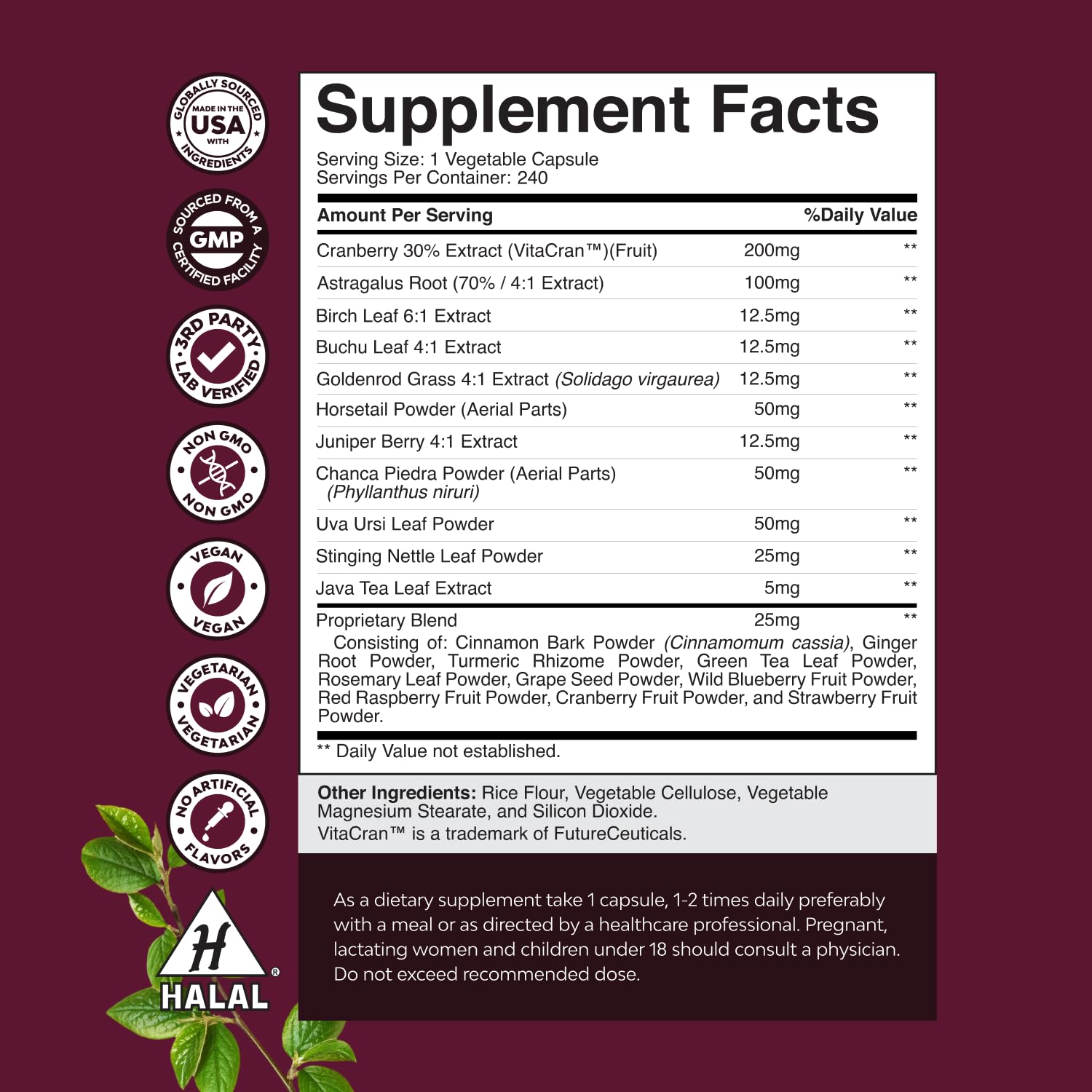 Natures Craft urinary tract wellness bottle image suggesting balanced hydration.