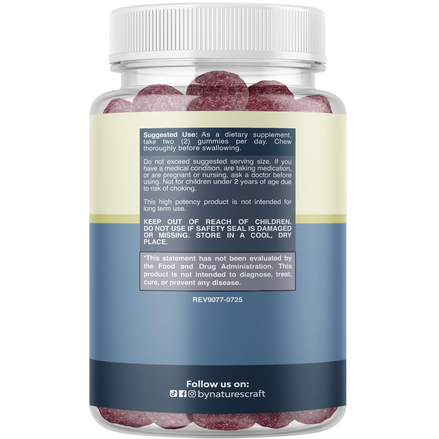 Natures Craft zinc gummies closeup chew for daily energy and immune function