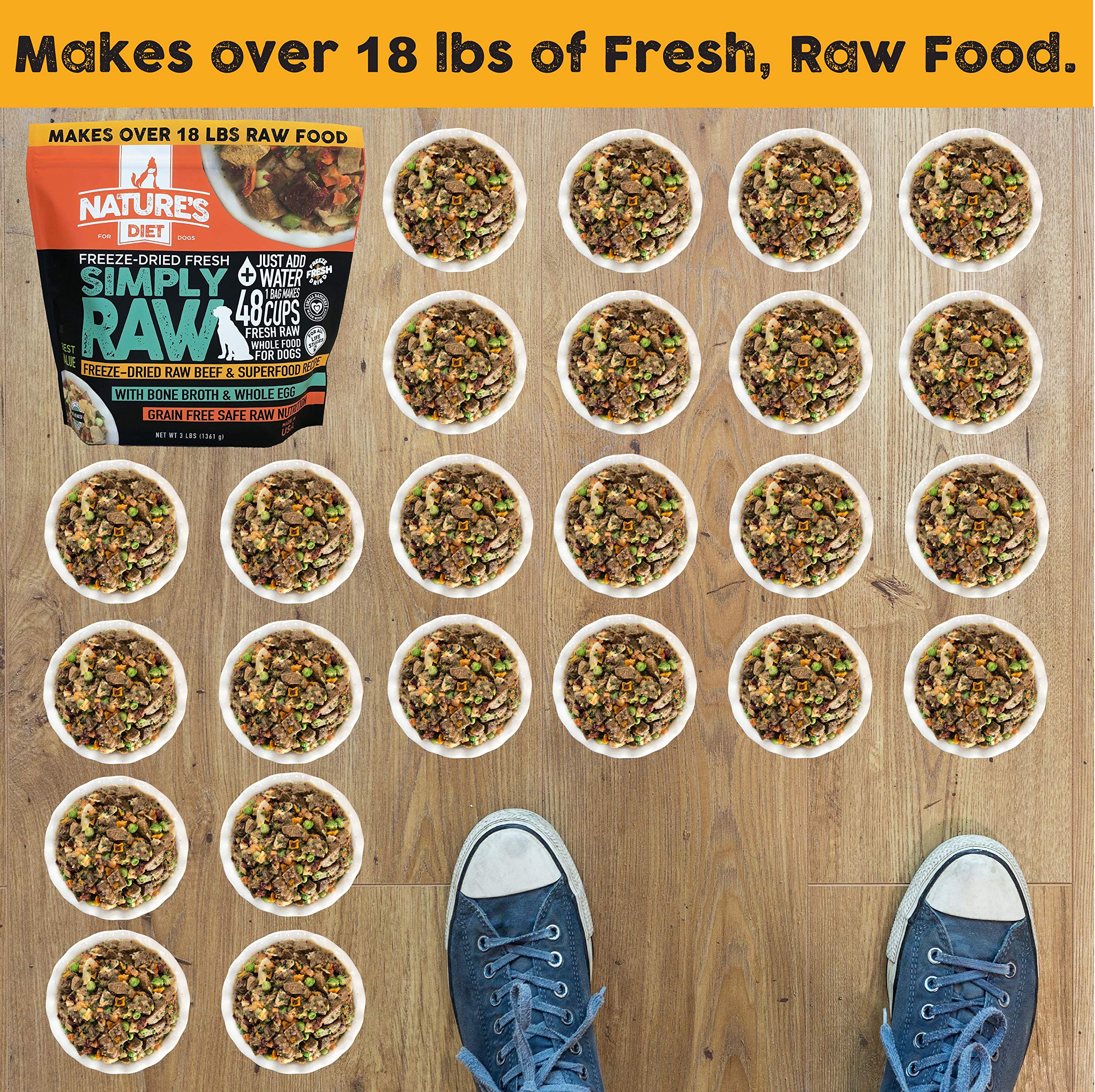 Nature's Diet Simply Raw omega fatty acids illustration for balanced nutrition.