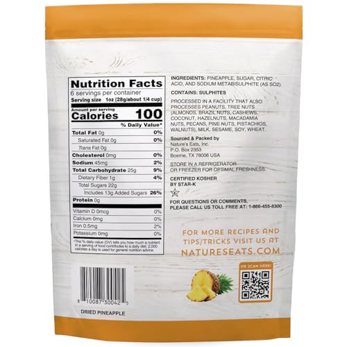 Nature's Eats dried pineapple chunks closeup — vibrant texture for on-the-go snacking