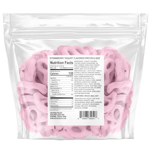 Natures Eats Strawberry Yogurt Pretzels serving idea image, great for sharing.