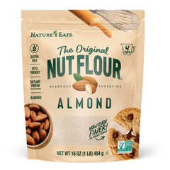 Nature’s Eats Superfine Almond Flour packet, fine texture for smooth baking and gluten-free meals.