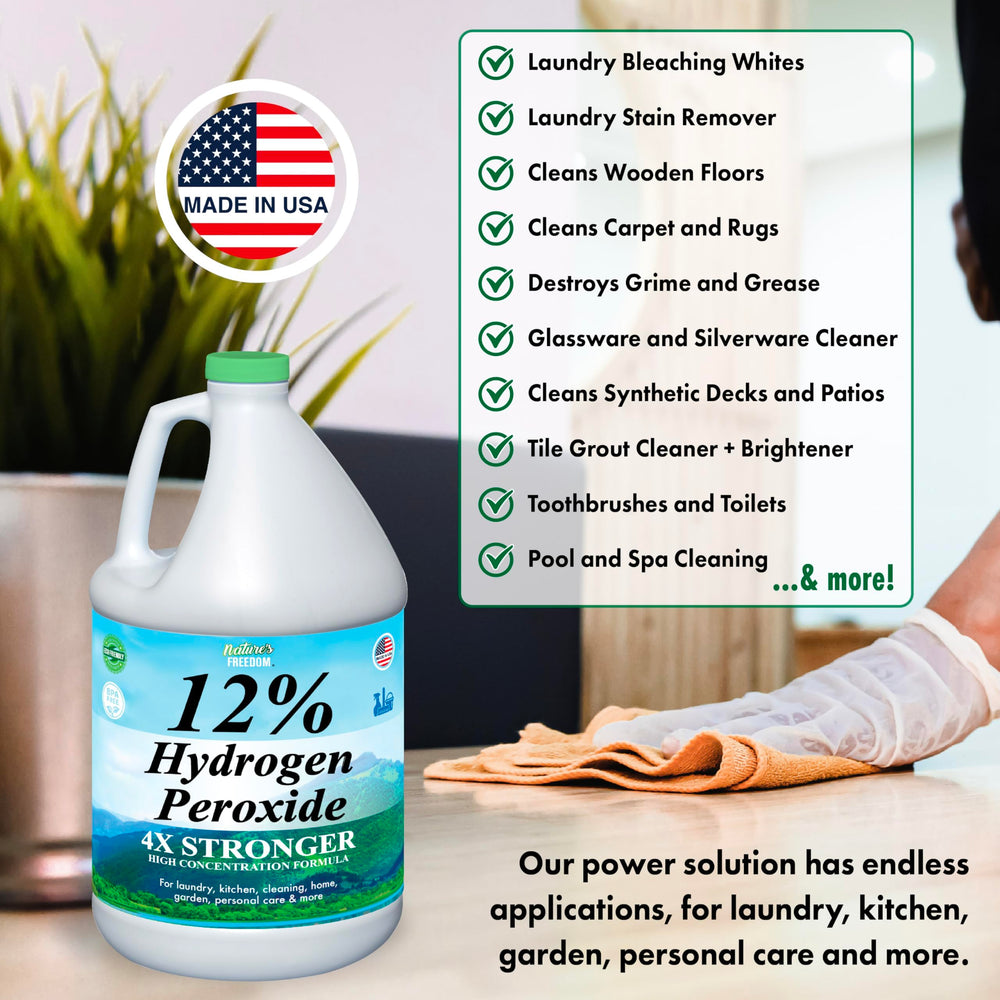 Nature's Freedom cleaner on bathroom tiles for easy upkeep.