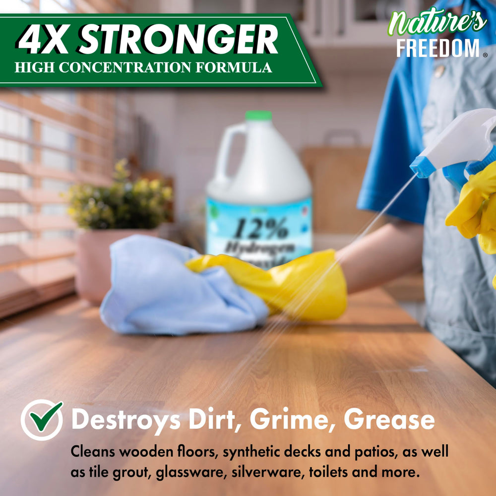Spray bottle from Nature's Freedom for easy surface application.
