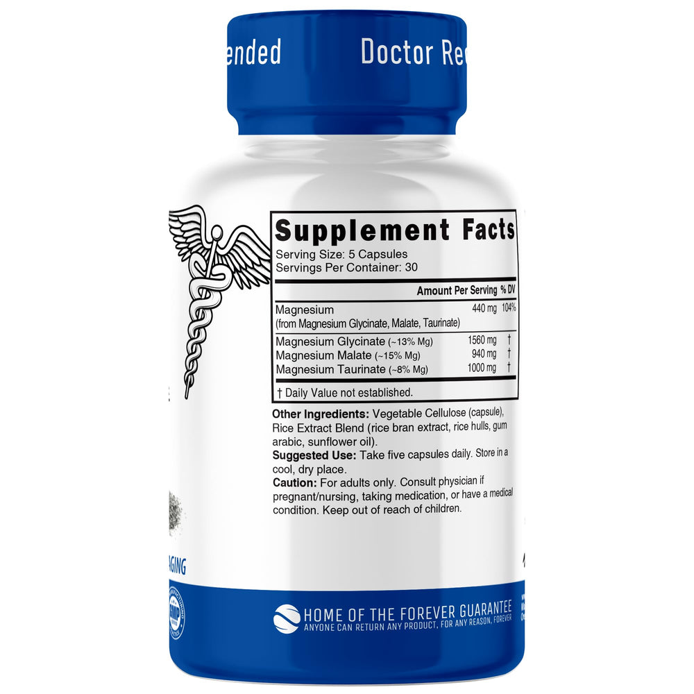 Nature's Fusions Nutri Triple Magnesium Complex capsules designed for quick absorption and daily muscle support.