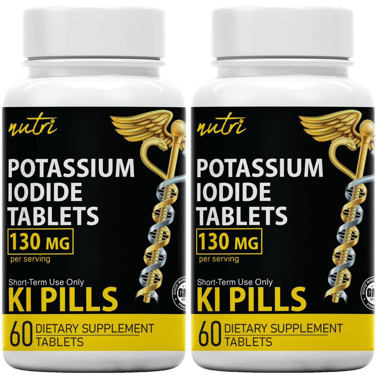 Nature's Fusions potassium iodide tablets bottle front for emergency preparedness