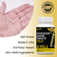 Nature's Fusions KI tablets in blister pack highlighting precise dosage and stability