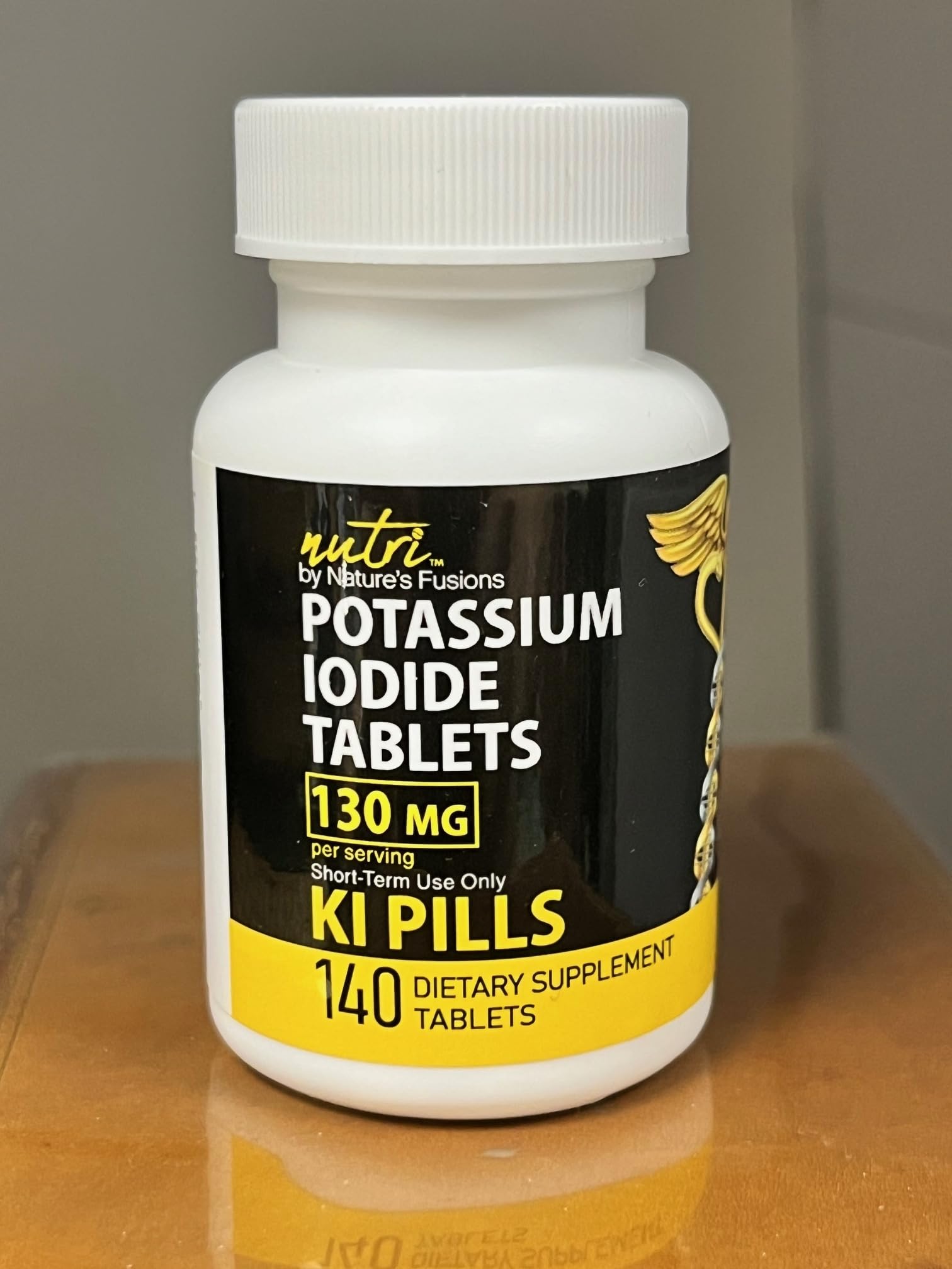 Nature's Fusions KI tablets showing child dosage of one tablet.