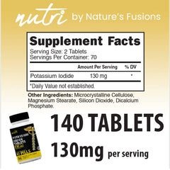 Nature's Fusions potassium iodide tablets usage instructions for short-term use