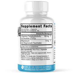 Nature's Fusions TTFD Thiamine capsules close-up for high bioavailability