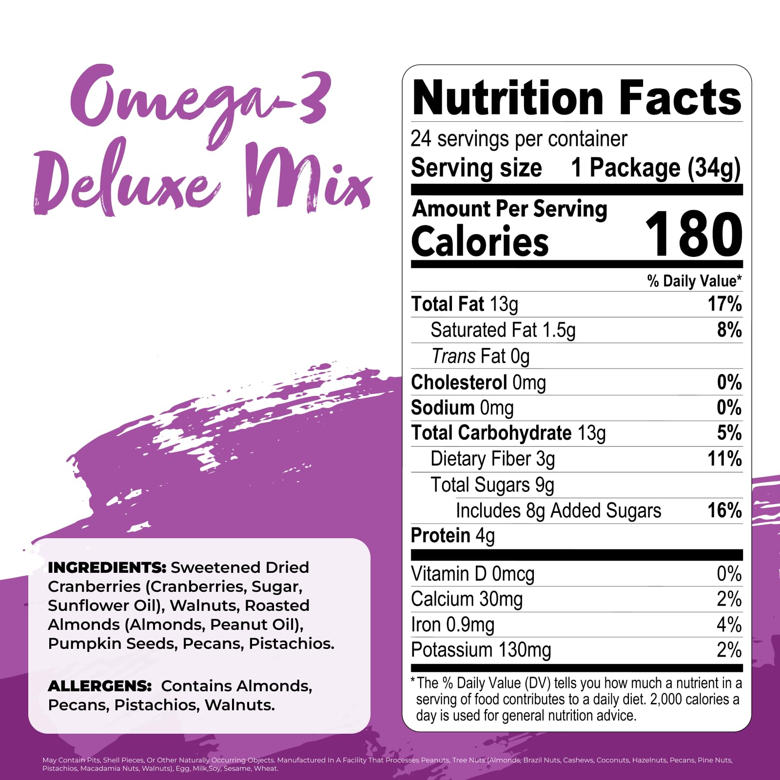 Nature's Garden Omega-3 Deluxe Mix ingredients closeup highlights wholesome blend
