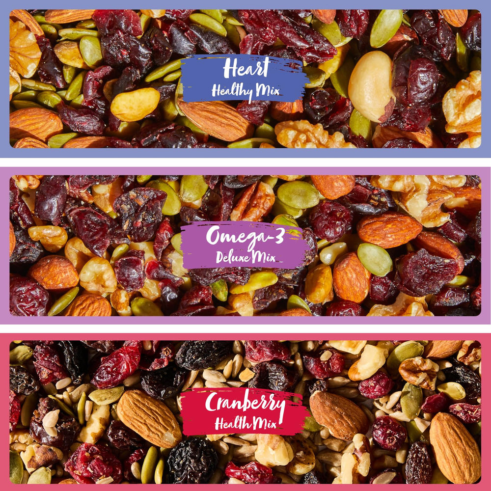 Nature's Garden Omega-3 Deluxe Mix packets for a brain-friendly snack