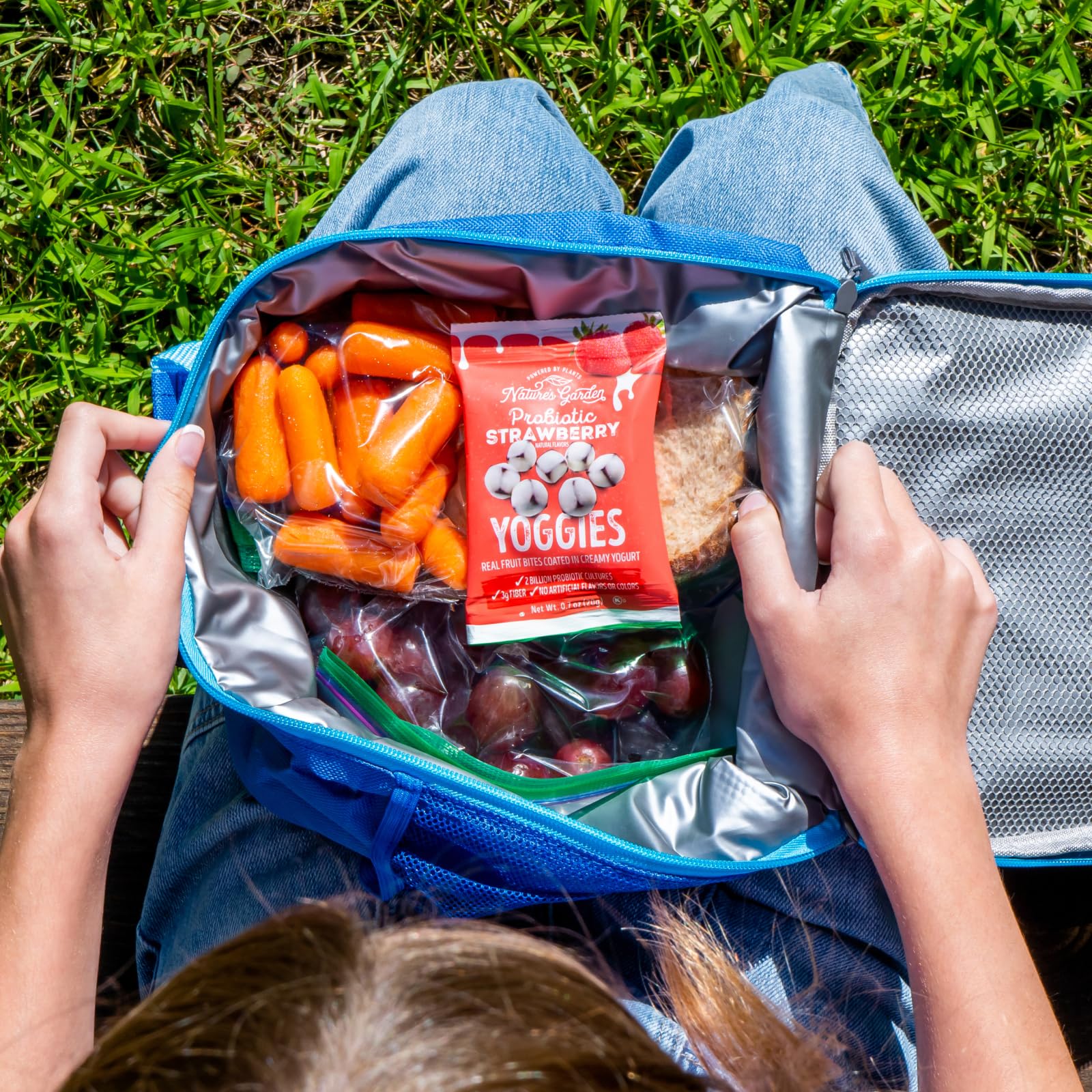 Nature's Garden Probiotic Strawberry Yoggies bites enjoyed by both kids and adults.