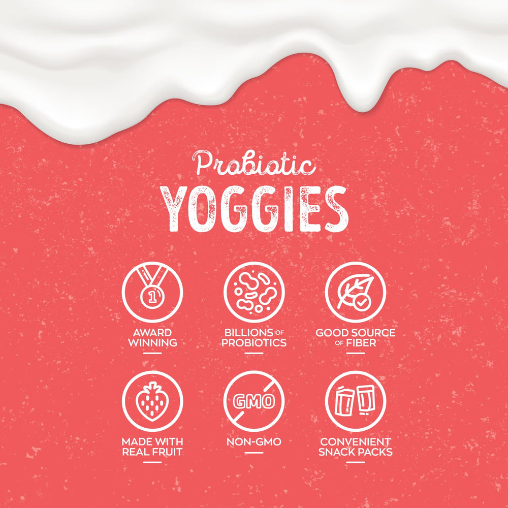 On-the-go Nature's Garden Probiotic Strawberry Yoggies fits easily in a lunchbox.