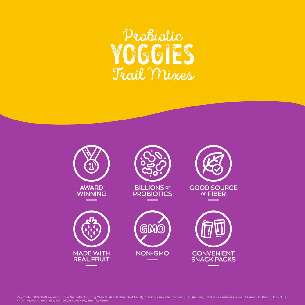 Nature's Garden Yoggies Trail Mix features crunchy almonds, cashews and pepitas for texture.