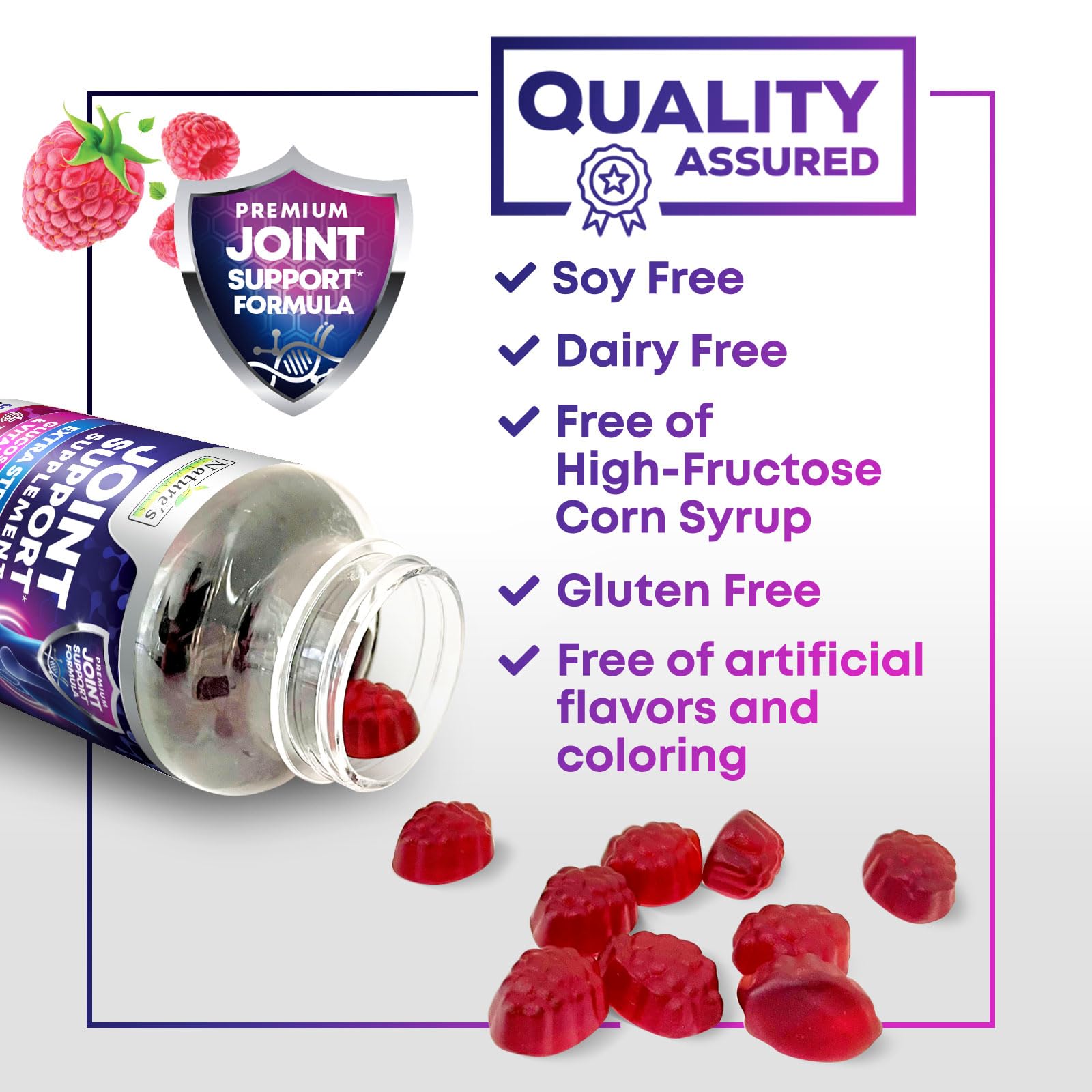 Nature's Gummies with Vitamin E supports immune wellness and joints