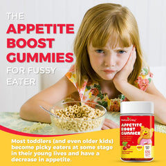 Kids eating Nature's Key Appetite Booster Gummies illustrate a tasty, sugar-free option at mealtime.