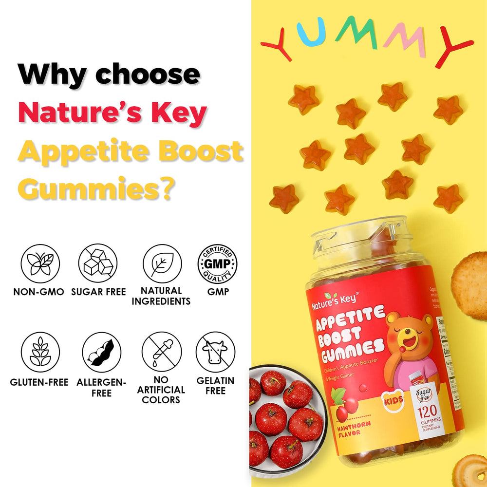 Nature's Key Appetite Booster packaging display suggests convenient daily use.