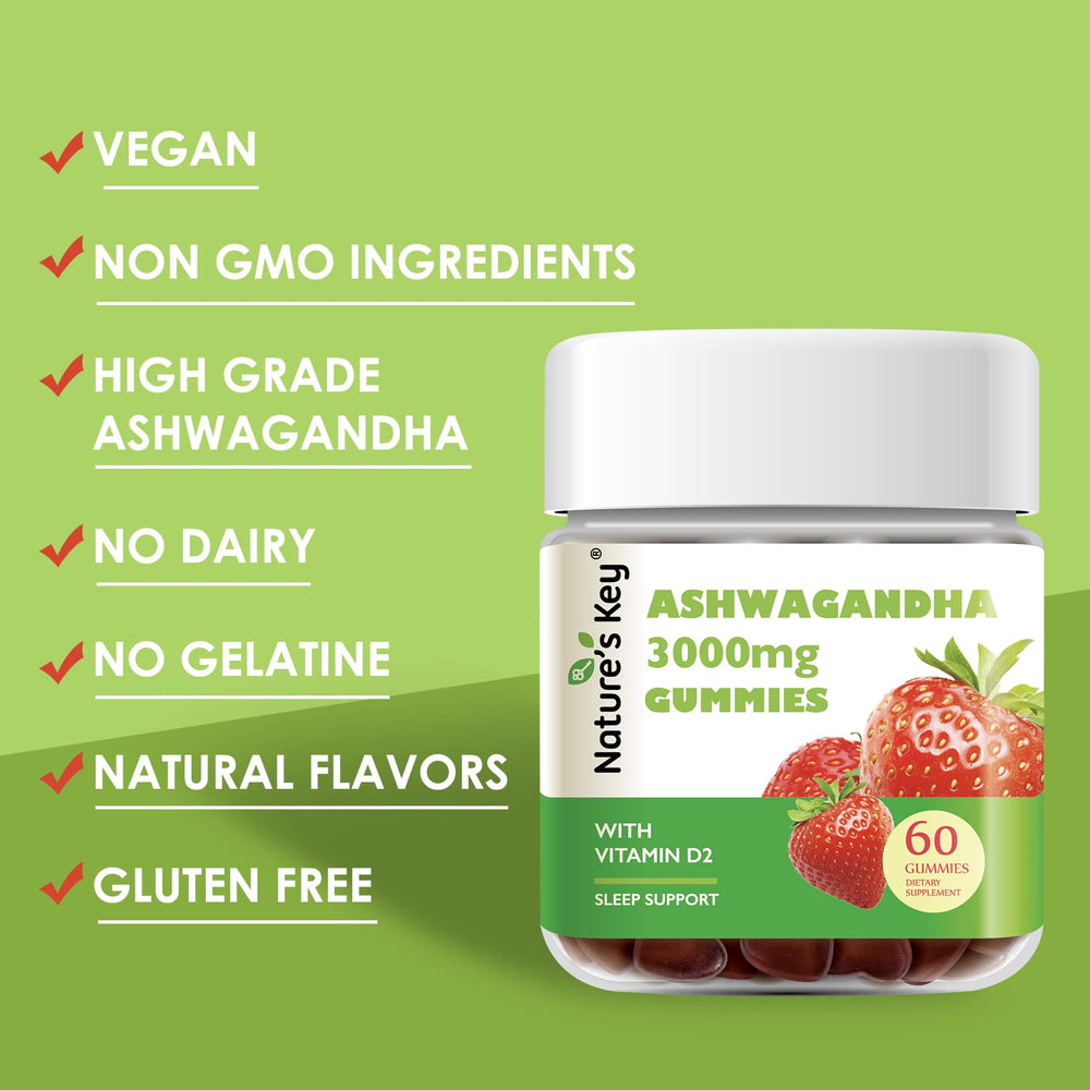 No artificial colors or preservatives in Nature's Key Ashwagandha Gummies