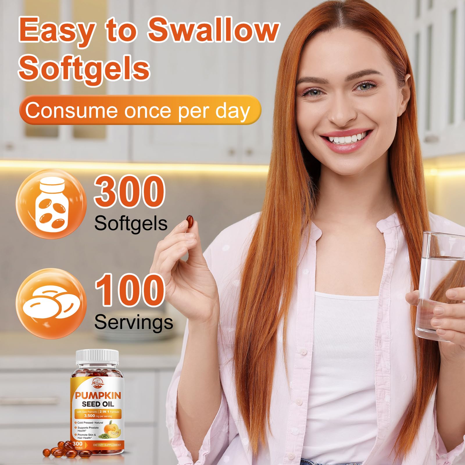 Nature's Live 300-capsule bottle offering a long, consistent supply
