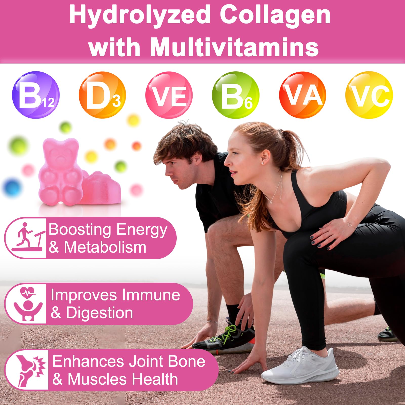 Nature's live product image shows five collagen types per serving.
