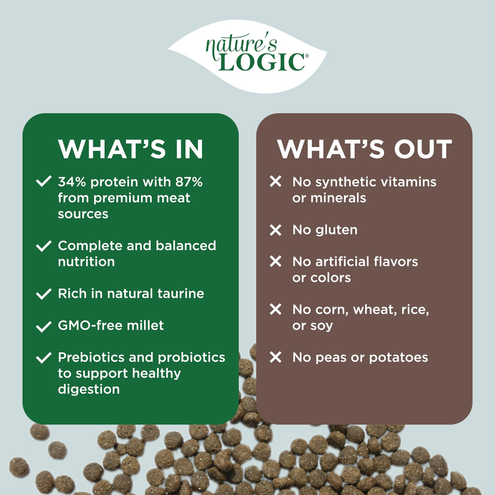 Nature's Logic Beef Meal Feast senior bowl emphasizes easy-to-digest protein.