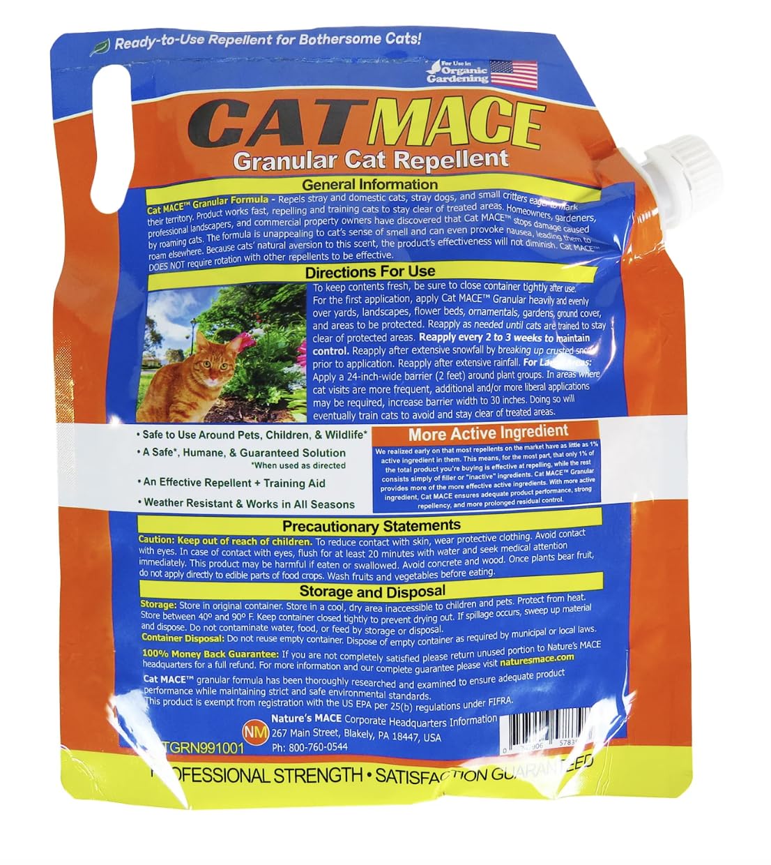 Nature's MACE Cat Mace safe indoors near plants
