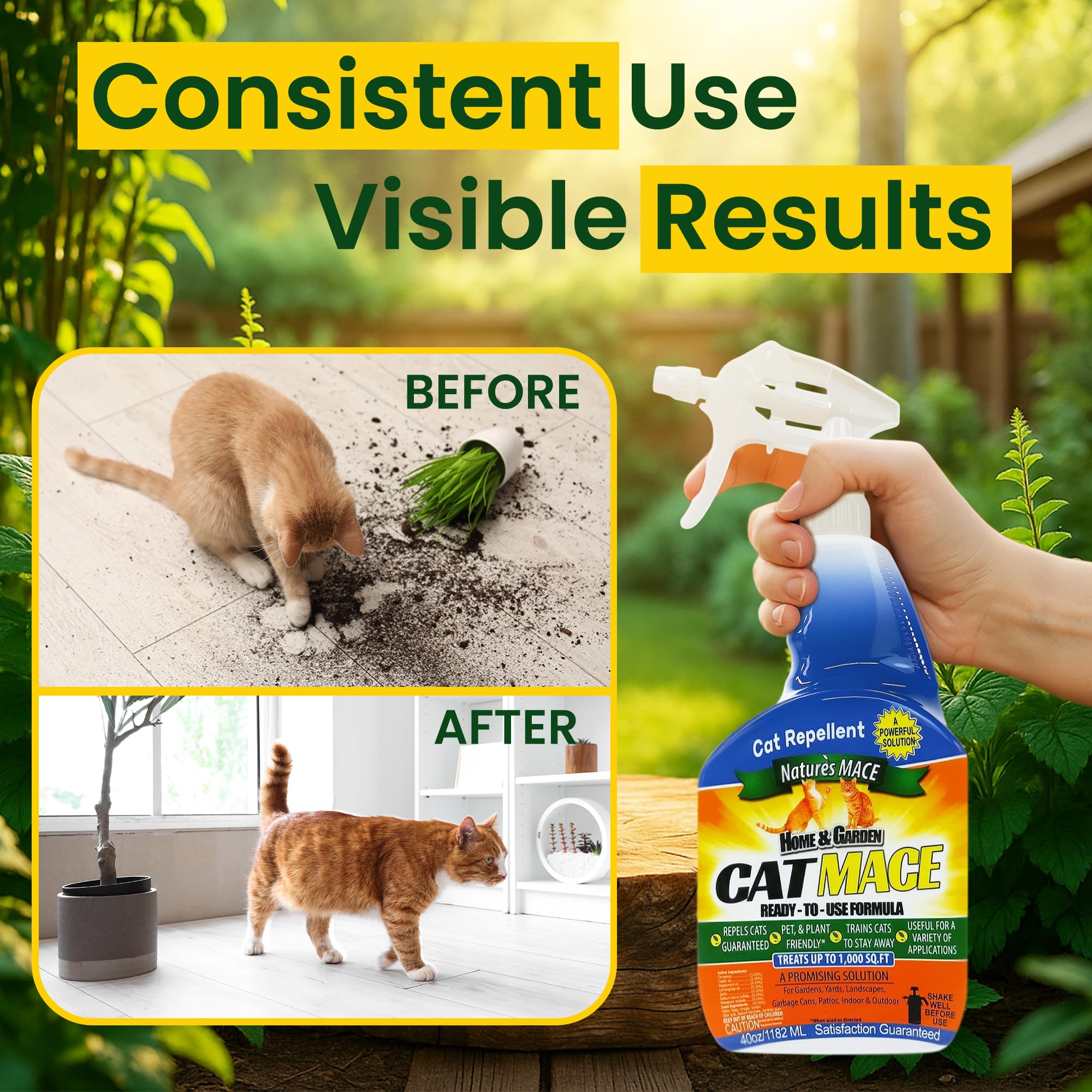 One-gallon ready-to-use spray provides convenient deterrence.