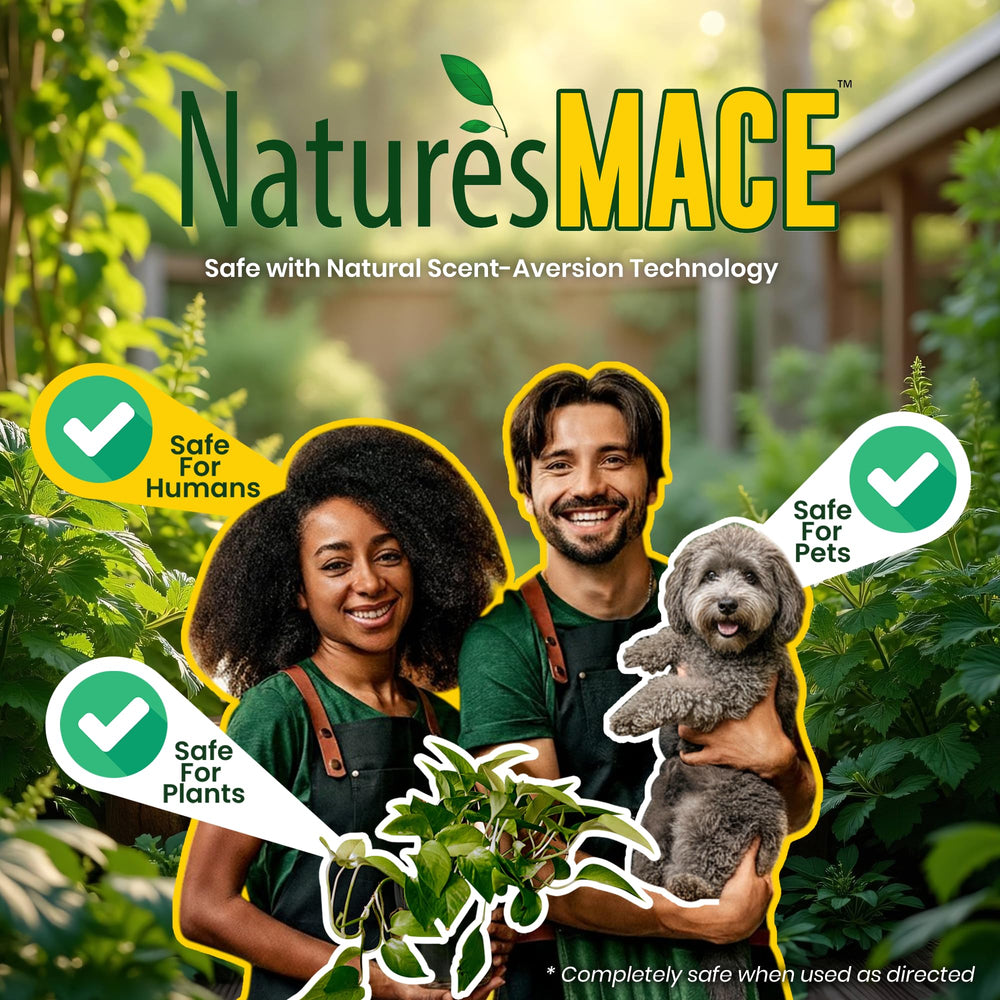 Nature's MACE rain-resistant formula protects the yard after rainfall.